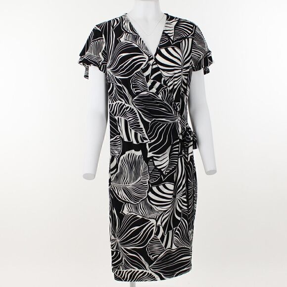 Anne Klein Women's Printed Flutter-Sleeve Wrap - Picture 2 of 5